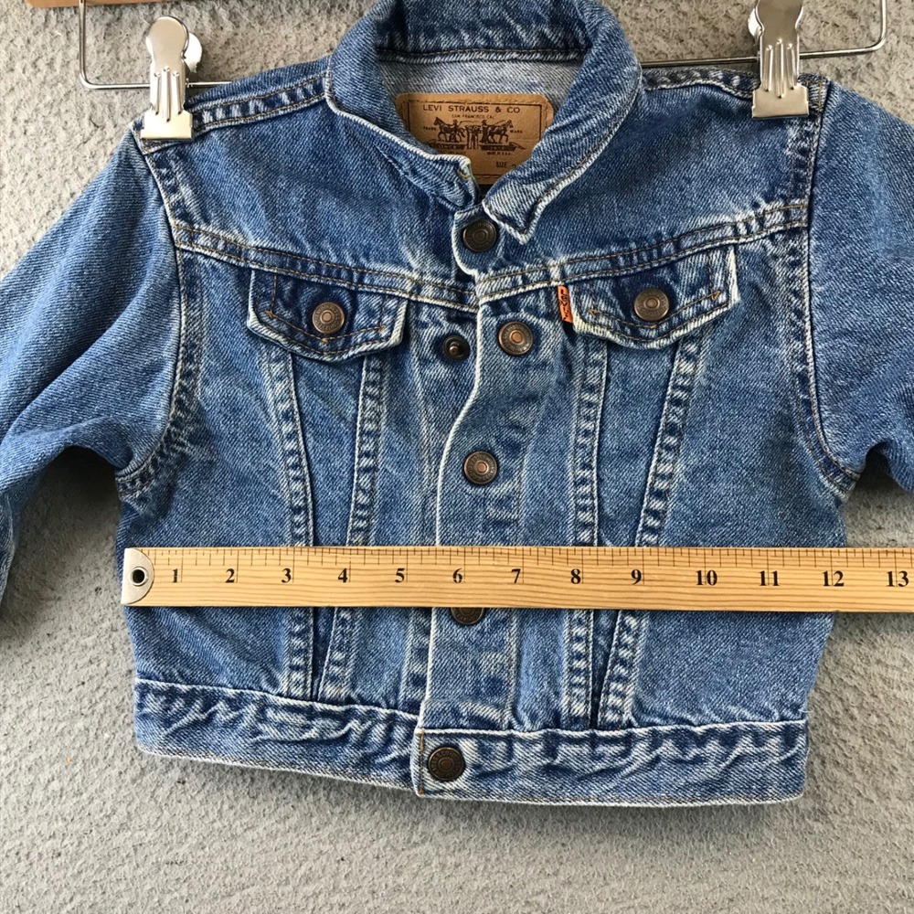 Kids Levi Strauss Co Denim‎ Jacket Size 24M Blue Jean Button Front - Picture 4 of 8